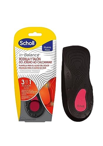 Scholl In-Balance, Plantillas Biomecánicas para el Alivio del Dolor de Rodilla y Talón, Calma el Dolor, Pack 2 Plantillas, Talla L (42,5-45)
