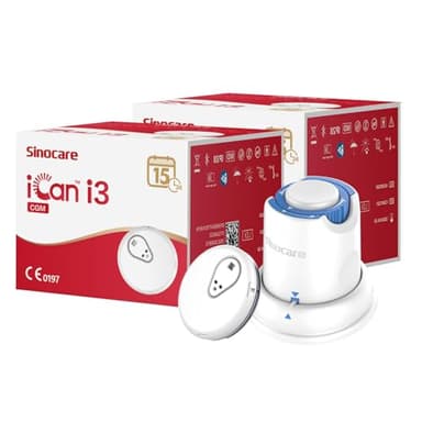 sinocare iCan Sensor Continuous Glucose Monitoring, Salida cada 3 minutos, 15 Días de Duración, Sin escaneo, menos dolor, CGM Glucosa Monitor Continuo Conexión Bluetooth (2)