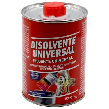 PLAYZOCO Disolvente universal, Diluente Universal, diluyente en pinturas y barnices base disolvente, Disolvente de limpieza para pintura, Tapón de seguridad, Capacidad 1000 ml