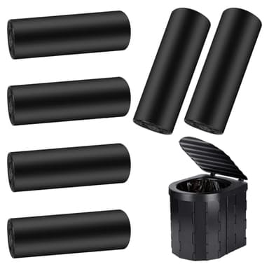 flintronic 120PCS Bolsas de Inodoro Biodegradables, 20L Bolsas para Inodoro Camping, Bolsas Basura Bolsas Basura de Baño, Ideal para Acampar, Caminar, Viajar, Oficina