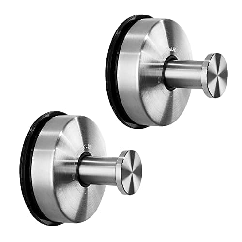 JOMOLA Gancho ventosa de Vacío Gancho de Succión Super Toalleros de gancho Colgador Ventosa para Pared Baño Cocina para Colgar Llaves Abrigos Ropa Bolsos Ducha Acabado Cepillado