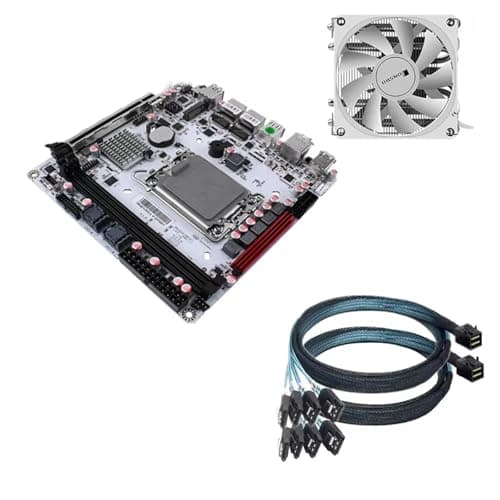Placa Base Mini Server Placa Base ITX Q670 Plus Intel vPro 8-Bay 12/13/14th Gen LGA1700 CPU 3*NVMe 2*SFF-8643 1*PCIE5.0x16 2*DDR5 2 * 2.5G LAN Mainboard