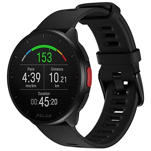 Polar Pacer Reloj De Running con GPS - Procesador Velocidad, Ligero, Pantalla Brillante, Programas Entrenamiento Running Y Recuperación, Pulsómetro, Controles Música, S/L, Negro