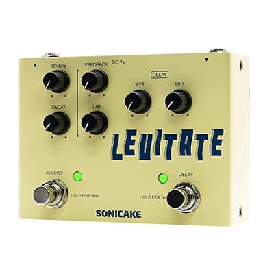 SONICAKE Delay y Reverb 2 en 1 Pedal de Efectos para Guitarra Digital Levitate