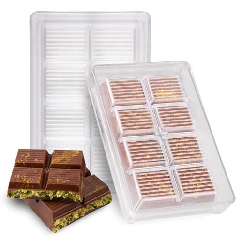milano home Auténtico molde de policarbonato para chocolate Dubai, molde profesional de barra de chocolate profundo para hacer chocolate icónico de Dubai con precisión y durabilidad