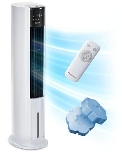 Pro Breeze OmniAir Climatizador Evaporativo Portatil 3 en 1-7L, 3 Modos, 7 Velocidades, Pantalla Digital, Mando a Distancia, Temporizador 10H y Oscilación - Enfriador de aire evaporativo - Blanco