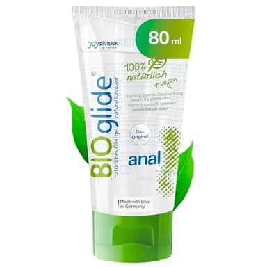 JOYDIVISION Original BIOglide anal gel lubricante 80 ml I Lubricante 100% natural y vegano I Gel lubricante orgánico a base de agua apto para condones de látex I Lubricación a base de agua