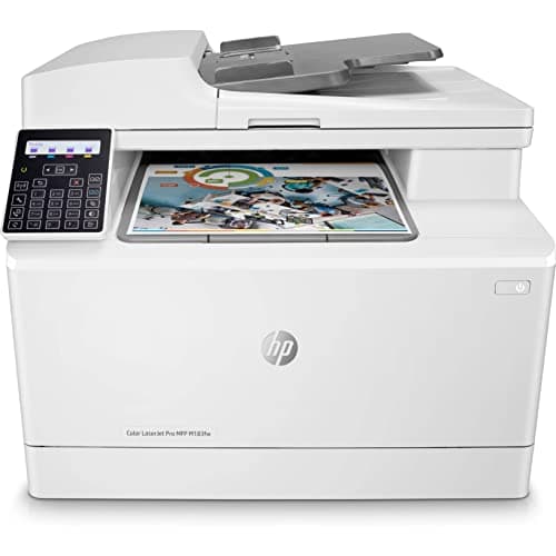 HP Color LaserJet Pro M183fw 7KW56A, Impresora Láser A4 Color Multifunción a Doble Cara Manual, Escaner, Copiadora, Fax (16 ppm, Wi-Fi, Ethernet, Procesador 800MHz, Memoria 256MB, HP Smart App) Blanca