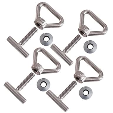 Twowinds - Tornillo Sujeción Carga en Riel Compatible con VW Transporte Seguro T5 T6 Multivan California Caravelle Caravana - Fijación Segura Guía Carril (Set de 4)