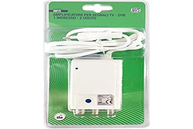 NVS AMP20 Amplificador de señal de Antena de Interior para 2 Salidas de TV