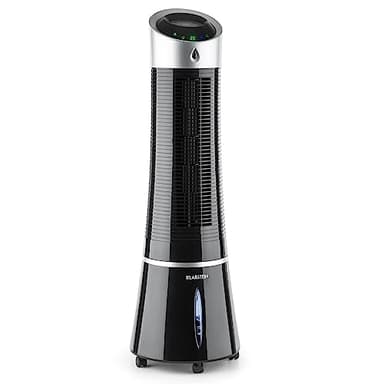 Klarstein Aire Acondicionado Portatil, Pinguino Enfriador Evaporativo 5 en 1 Casa con Humidificador, Ventilador, Ionizador y Modo Noche, Climatizador Portátil 6L, 45W, Aparato Aire Flujo 180m³/h