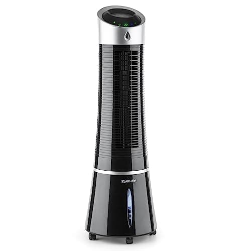 Klarstein Aire Acondicionado Portatil, Pinguino Enfriador Evaporativo 5 en 1 Casa con Humidificador, Ventilador, Ionizador y Modo Noche, Climatizador Portátil 6L, 45W, Aparato Aire Flujo 180m³/h