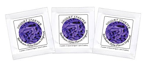Fermento para Yogur - Paquete de 3 bolsitas cultivo liofilizado para Balkan Estilo Yogur