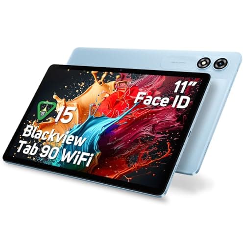 Blackview Android 15 Tablet Tab90Wifi, 12GB RAM 128GB ROM/1TB TF Gaming Tablets 11 Pulgadas, Widevine L1/8200mAh/5G WiFi/8MP+13MP/Face ID/Bluetooth 5.0/2 Altavoces/3.5mm Jack/2024 Octa Core Tablet