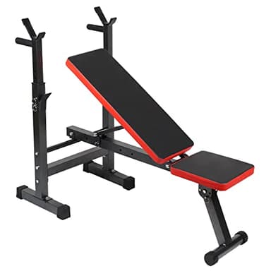 WilTec Banco de Pesas Plegable hasta 230kg musculación multifunción Soporte Respaldo Ajustable