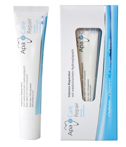 ApaCare Repair Pasta Reparadora de Dientes es una pasta de cuidado dental intensivo para reparar defectos del esmalte, dientes calcáreos (MIH) y caries incipientes.