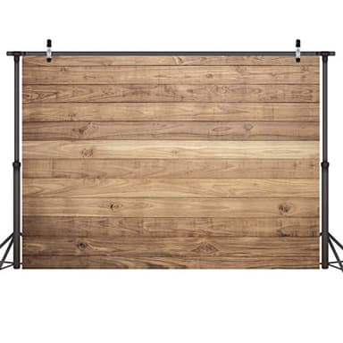LYWYGG 7x5FT Telón de Fondo de Madera Baby Shower Telones Decoraciones para Fiestas Telos de Fondo Accesorios para Estudio para Fotógrafos Retro Fondo de Pared de Madera Tela Sin Costuras CP-176
