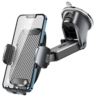 Tsryrlr Soporte Movil Coche, [Súper Poder de succión] Soporte de Móvil Coche con Ventosa Fuerte para Salpicadero/Parabrisas,360° Rotación Extensible Sujeta Porta Movil Coche para iPhone ect