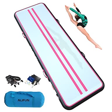 ALIFUN Esterilla de aire Tumbling Track Gimnasia Tumble Esterilla hinchable 3M 4M 5M 6M Entrenamiento Esterilla gruesa 10 cm Bomba de aire