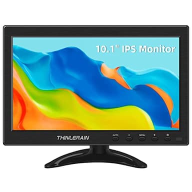 Thinlerain 10.1 Pulgadas Pequeño PC Monitor Mini Monitor 1366x768 LED IPS Pantalla con HDMI VGA Monitor para Ordenador, portátil