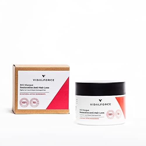 VidalForce Mascarilla Anticaida Cabellos Secos y Dañados | Detox Argán Karite y Jojoba Natural | Mascarilla Pelo Profesional Peluquerias | 200ml