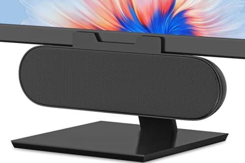 ZETIY Monitor de Altavoz para PC, USB Portátil Mini Barra de Sonido, Altavoz Ordenador USB Barra para Ordenador Portátil, Ordenador de Sobremesa – Plug and Play （Negro）