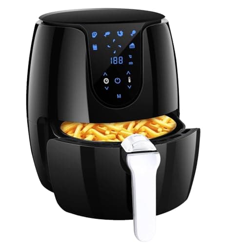 Vpcok Freidora de Aire Caliente Directa 3,5 L con Pantalla Táctil LED 6 Programas de Cocción Diferentes, Freidora de Aire Sin Aceite, Freidora de Aire Multifunción 1500 W Airfryer Libre de BPA y PFOA
