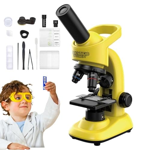 Microscopio Juvenil para Niños | Kit De Experimentos Científicos Ampliación 40X-16000X - Luz LED Proyectos Stem De Ciencias Preescolares para Niños De 8 A 12 Años para Niños Estudiantes