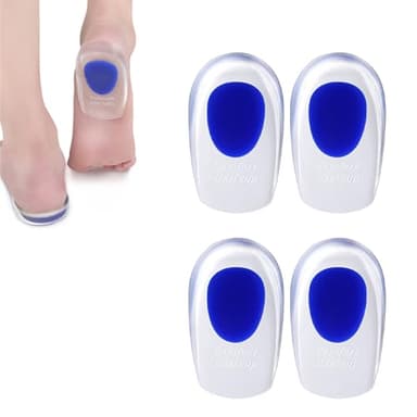 Neoreser 2 Pare Taloneras Silicona, Plantillas de Talón Gel, Adecuado para la Reducción del Impacto Plantar, Fascitis Plantar, Espolones Calcáneos, Tendinitis (33-38)