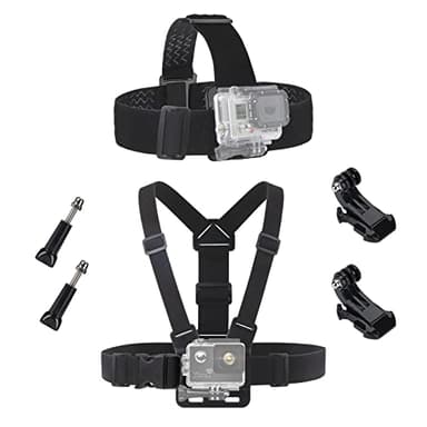 Arnés de Pecho para Cámaras de Acción Soporte para GoPro Hero 10/9/8/7 Montura con Correas para Cabeza para Camara Deportiva