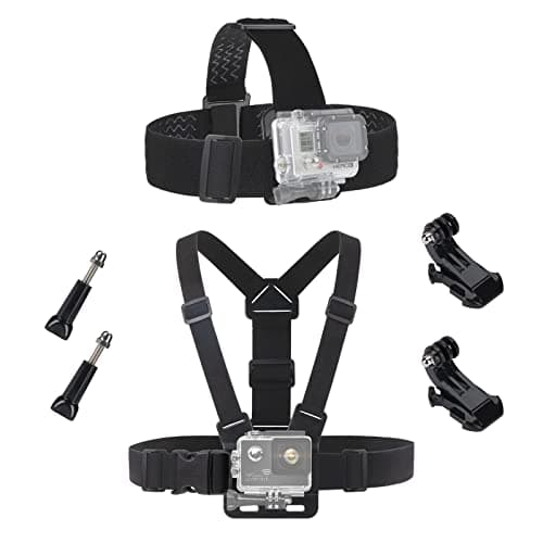 Arnés de Pecho para Cámaras de Acción Soporte para GoPro Hero 10/9/8/7 Montura con Correas para Cabeza para Camara Deportiva