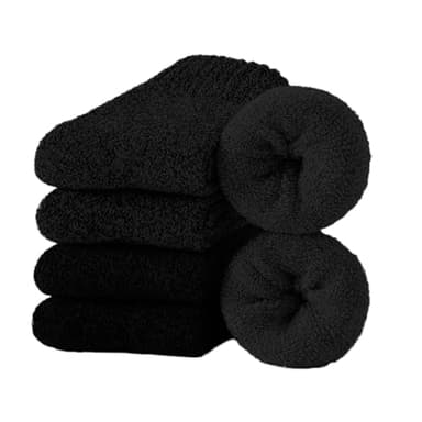 HOME SOLAZZIA 6 Pares Calcetines Térmicos Calcetines Térmicos Hombre Calcetines Térmicos Mujer Calcetines Térmicos Frio Extremo Calcetines Invierno (FR/ES, Números, 40, 46, Regular, Regular, Negro)