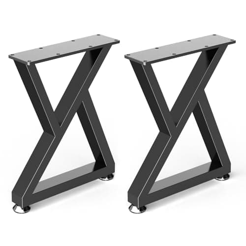 YheenLf Juego de 2 Patas para Muebles, 41.5×30cm Estilo Industrial de Metal Reemplazo para Mesa con Tornillo Ajustable, Muchos Accesorios, para Sofás, Silla, Z-Tipo