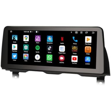 Erisin 12.3" 8+128GB 8 Núcleo Android 13 Estéreo de Automóvil Autoradio para BMW Serie 5 F10 F11 Sistema NBT Soporte GPS Navi Carplay IPS WiFi Dab+ DSP Bluetooth 5.0 SWC Pantalla táctil