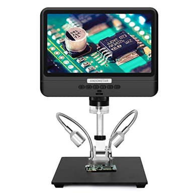 Andonstar AD208 Microscopio de monedas con pantalla de 8.5 pulgadas LCD 260X Microscopios digitales USB de mano para reparación de PCB, colección de monedas de soldadura