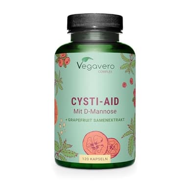 Cistitis Complex Vegavero® | Arándano Rojo + D Manosa | Altamente Concentrado | Infecciones Urinarias | Ortiga Verde + Gayuba| 120 Cápsulas | Natural & Vegano | Sin Aditivos