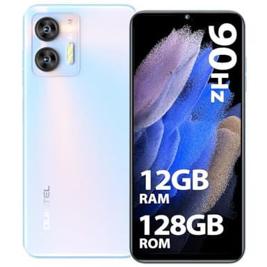 OUKITEL C36 Teléfono Móvil Libres 2025, 12GB+128GB/1TB, 6.56" Pantalla HD+90Hz, Android 14 Móvil, Batería 5150mAh, Cámara13MP Smartphone 4G Dual SIM, Octa-Core/Face ID/Fingerprint/OTG/GPS, (Azul)