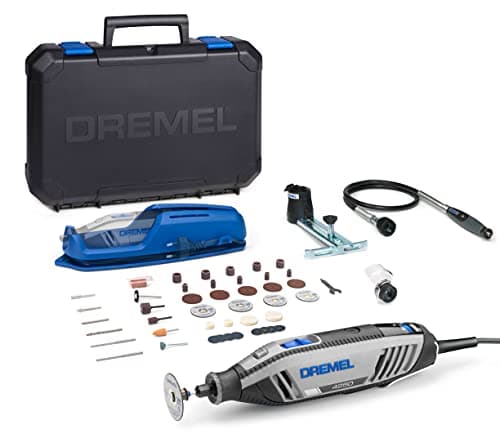 Dremel Herramienta rotativa de 175 W, kit de multiherramienta con 3 complementos y 45 accesorios, motor de 175 W con retroalimentación electrónica, velocidad variable de 5000 a 35000 rpm, Multicolor