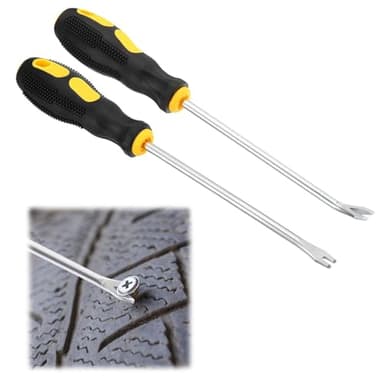 Extractor De Mano De Carpintero,Grapa Pinzas Para Clavos,Destornillador Extractor de Clavos,Extractor De Clavos,Quitagrapas Extractor De Clavos,Removedor De Uñas Palanca De Metal,2PC