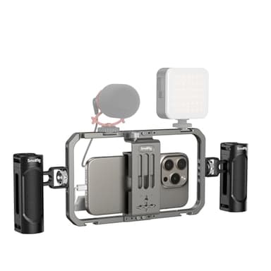 SMALLRIG All-in-One Mobile Universal para Creadores Estabilizador de Mano de Aluminio para iPhone 16/15/14/13 Pro/MAX para Huawei para Xiaomi para Sumsung y Otros teléfonos Android - 4121