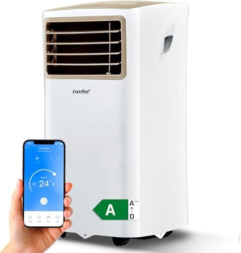 Comfee Aire Acondicionado Portatil,7000BTU/1800 Frigorías,3 en 1 Aire Acondicionado Portátil Silencioso,Control de APP,Bajo Consumo,Refrigeración,ventilación y deshumidificación,Eco 290,Easy Cool 2.0