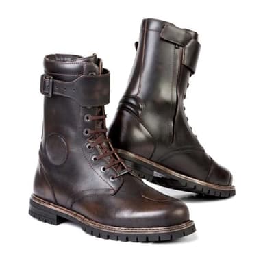 JIAYUTOO Steampunk Botas De Montar Para Hombres Moda Retro PU Cuero Caballero Botas Cortas Encaje Hasta Locomotora Tobillo Bota Zapatos Con Cremallera Lateral (Brown,41)