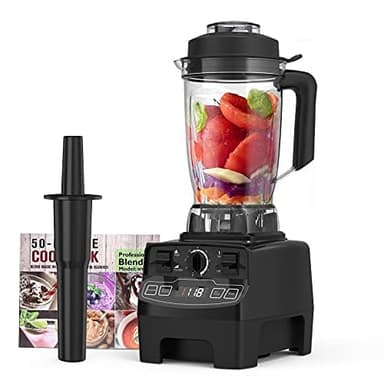 Batidora profesional de 2000 W, batidora multifuncional, 4 programas preestablecidos, 8 velocidades, 33000 rpm, contenedor Tritan 2L, libre de BPA, autolimpiante
