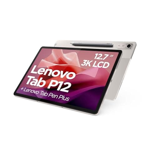 Lenovo Tableta Tab P12, Pantalla táctil 3K de 12,7 Pulgadas, MediaTek Dimensity 7050, 8 GB de RAM, SSD de 128 GB, Android 13, Oat, Incluye Tab Pen Plus