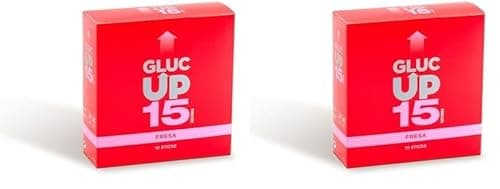 Gluc Up Gluc Up 15 - Glucosa, Sticks 30 ml x 10 uds, Sabor fresa, Indicado para bajadas de glucosa 140 ml (Paquete de 2)