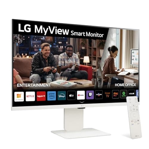 LG 32SR83U-W - MyView Smart Monitor, 32 Pulgadas, 3840 x 2160 (Ultra HD 4K), Panel IPS, webOS 23, ThinQ App, Blanco