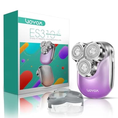 VOYOR Afeitadora Mujer Rasuradora Mujer Zona Intima Depiladora Facial Mujer Afeitadora Electrica Mujer Para Corporal Piernas Y Axilas, Portátil Y Recargable Rasuradora Mujer ES310 (Púrpura)