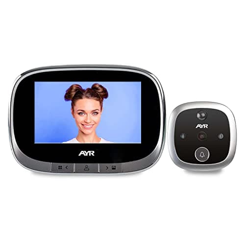 Mirilla Digital WiFi AYR 763. Protege TU Puerta. Gran Pantalla de 4,3", Sensor de Movimiento, Infrarrojos y visión Nocturna.