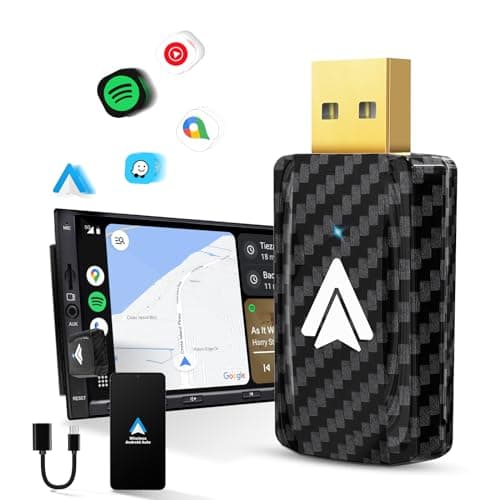 MSXTTLY Adaptador Inalámbrico Android Auto 2025 – Convierte Androi-d Auto Cableado a Inalámbrico Solo para Coches con Android 11-15, Sin CarPlay, Diseño Compacto, USB C/A, Plug & Play