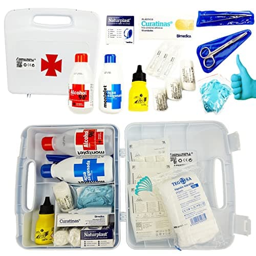 DEPALMERA Pharma✮ Botiquin Primeros Auxilios Emergencia Maletin Completo Homologado Indicado para Autocares, Ambulancias, Protección civil, Policia, Viaje, Coche, Casa, Acampada, Autocaravana.